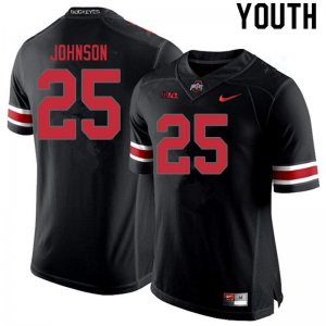 NCAA Ohio State Buckeyes Youth #25 Xavier Johnson Blackout Nike Football College Jersey XQE5545ZG